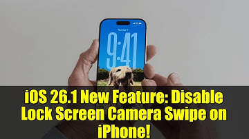 iOS 26.1 New Feature: Disable Lock Screen Camera Swipe on iPhone!
