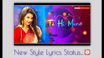 New Style Lyrics Status Video Editing | Whatsapp Status Video Editing | Kinemaster Video Editing