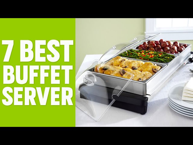 NutriChef Portable 3 Pot Electric Hot Plate Buffet Warmer Chafing