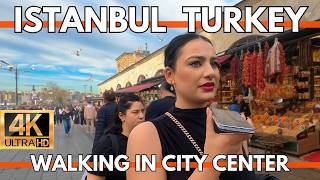 : ISTANBUL TURKEY CITY CENTER 4K WALKING TOUR GRAND BAZAAR,EMINONU,SIRKECI-SHOPS,STREET FOODS,MARKETS