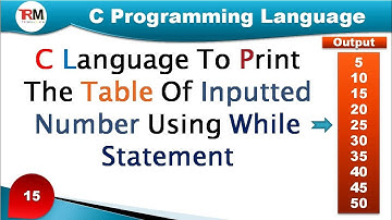 C language to print table of inputted number using while statement