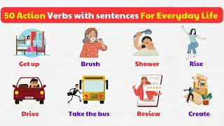 50 Action Verbs with sentences For Everyday Life | Action Verbs Vocabulary in English