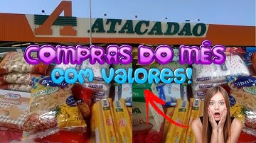 VLOG: COMPRAS DO MÊS NO ATACADÃO  + QUANTO  GASTEI??