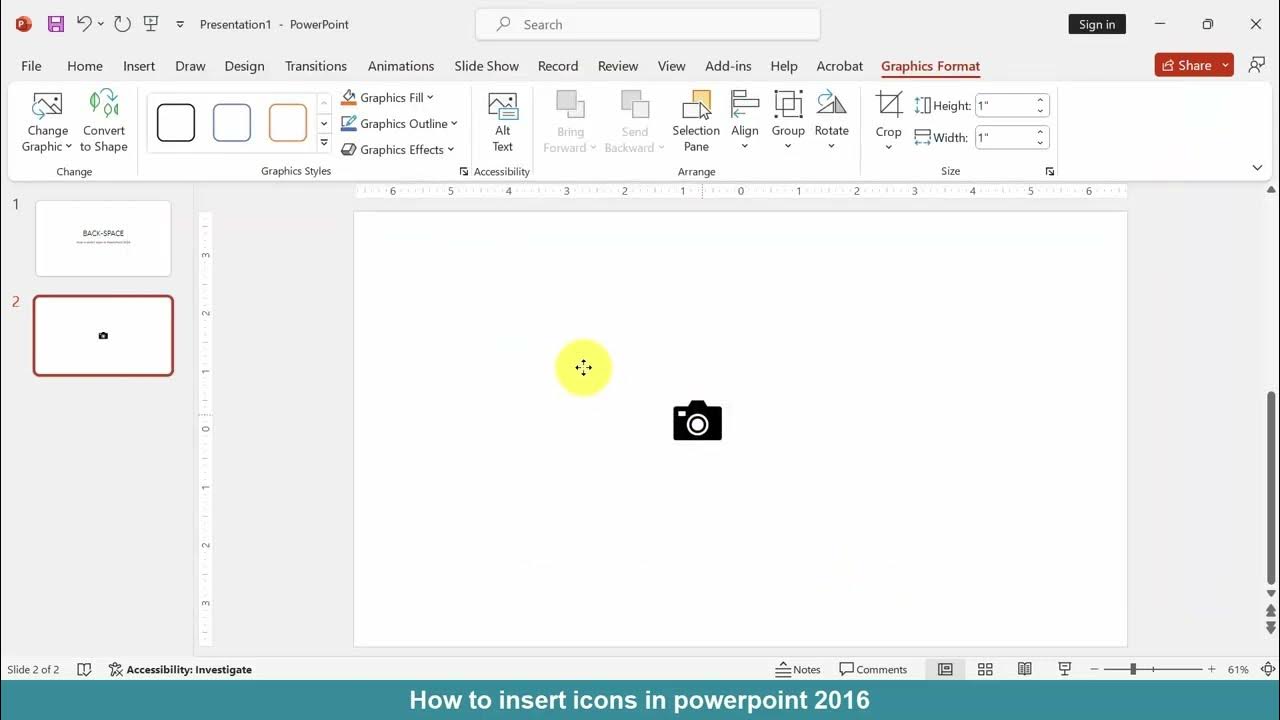 How to insert icons in PowerPoint 2016 - YouTube