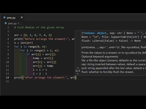 Median Program in Python || Calculate the Median of a list in Python ...