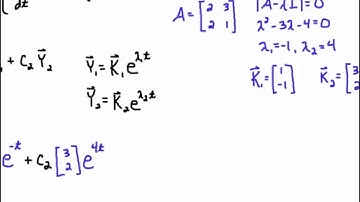 Solve a First-order Linear System of ODEs (Real Distinct Case)