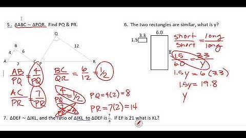 Geometry Unit 5 Sections 1 thru 3 Quiz Review