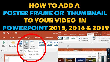 HOW TO ADD A POSTER FRAME TO YOUR VIDEO IN POWERPOINT 2013, 2016 & 2019