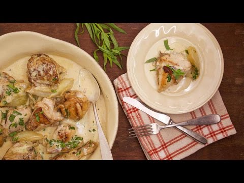 Jacques Pépin's Chicken with Cream Sauce