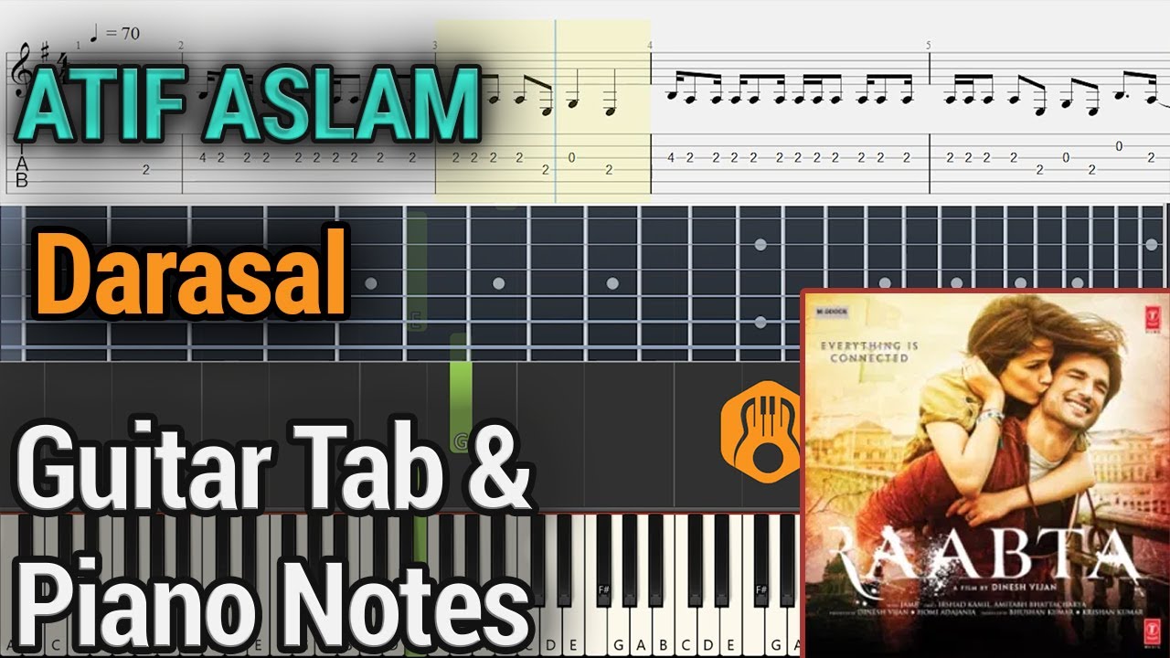 Darasal Guitar Tabs and Piano Notes Atif Aslam Tutorial Easy