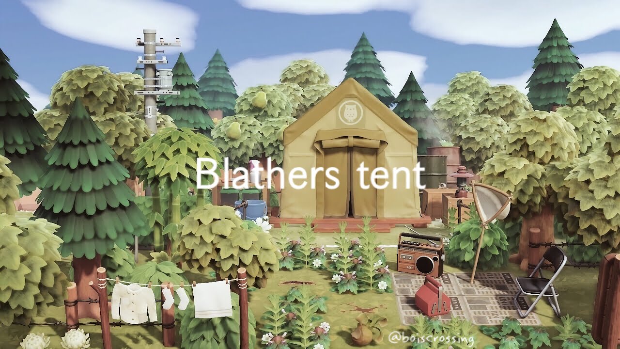 木々に囲まれた博物館テント | Blathers tent | Speed Build | Animal Crossing New Horizons | あつ森