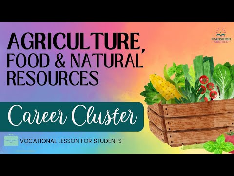 Agriculture Food Natural Resources CAREER CLUSTER Student Job Skills Lesson