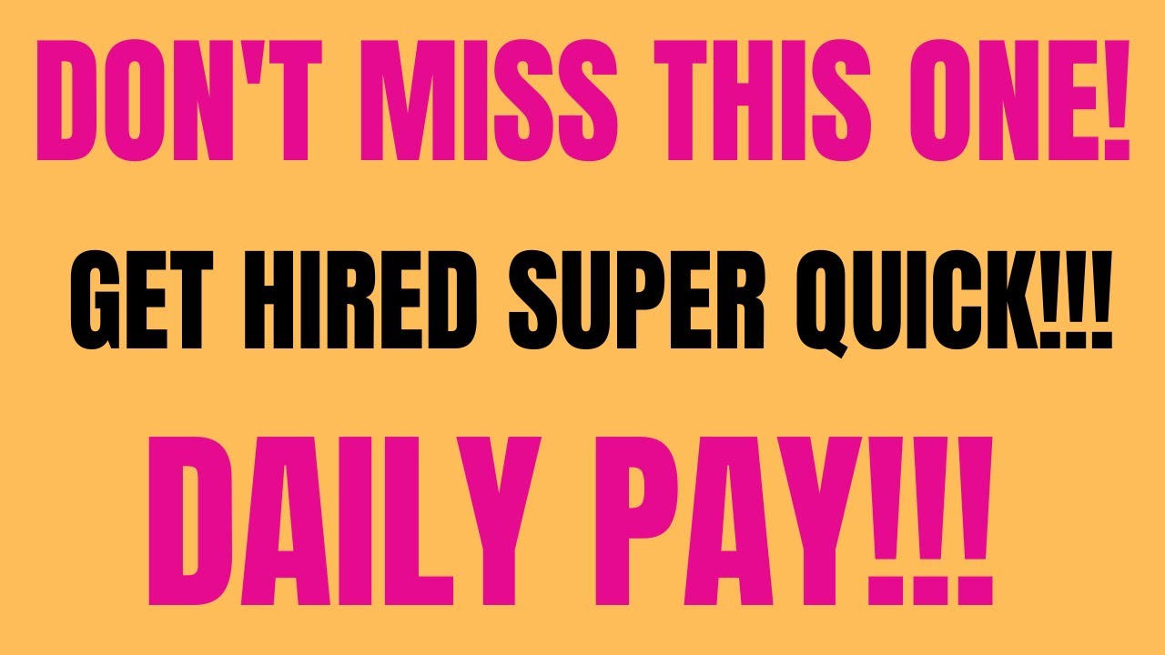 Get Hired In 1 Day Super Quick Hire Work From Home Job Hurry Up An Get Hired In 1 Day Super Quick Hire Work From Home Job Hurry Up An