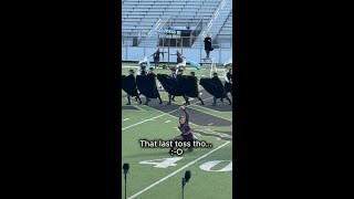 That last catch was LIT. - with the Choctaw, OK High School marching band #oklahoma #bandkid #color