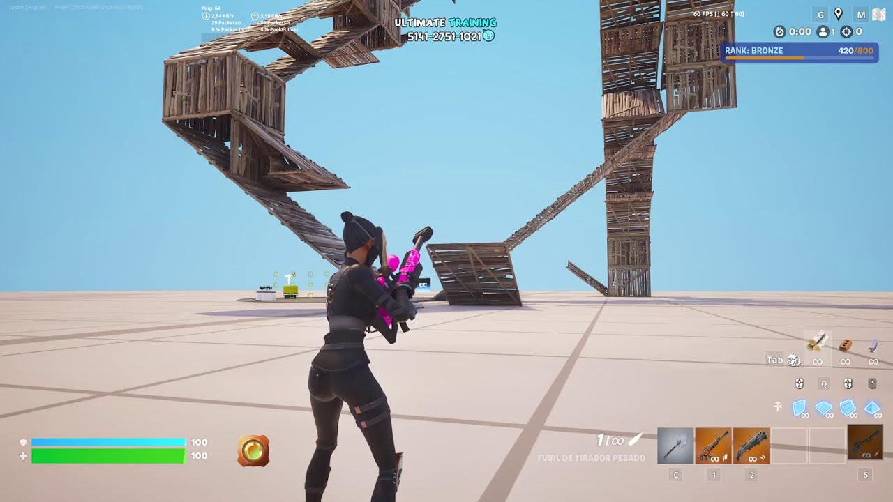 Fortnite Solo Practicando para Competitivo