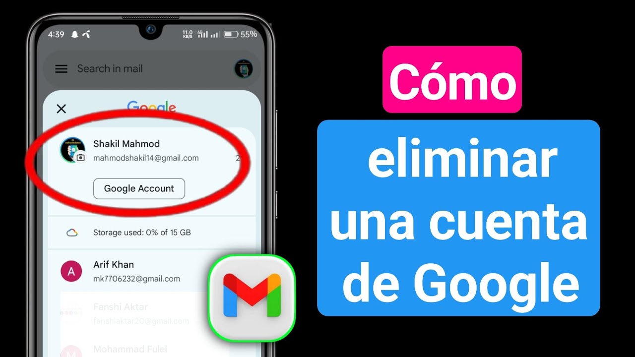 Cómo eliminar una cuenta de Gmail desde un teléfono Android ...