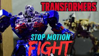 Optimus Prime vs Decepticons | Transformers studio series stop motion fight