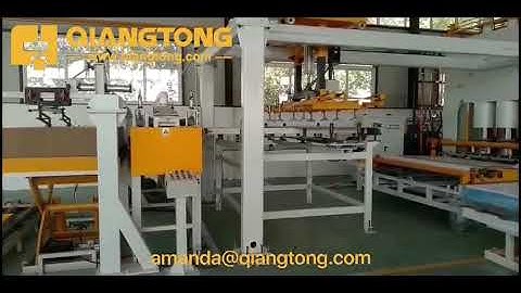 Fully automatic short cycle hot press line for melamine laminated board MDF particle board chipboard