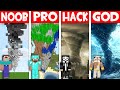 EPIC TORNADO APOCALYPSE in MINECRAFT! Minecraft - NOOB vs PRO vs HACKER vs GOD