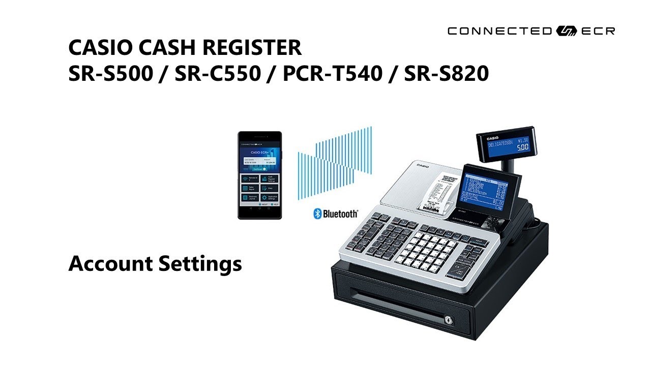 CASIO SR-S500/SR-C550/PCR-T540/SR-S820 POS Cash Register - Account