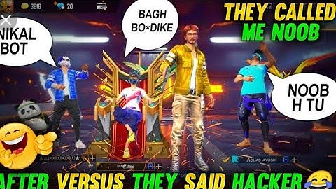 2 Random Grandmaster Player Call Me noob😠 i challenge them 1 v 2 custom room - Garena Free Fire Max|