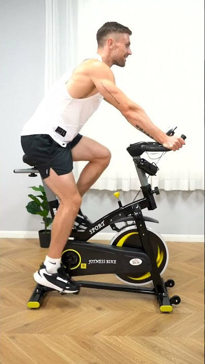 Soozier Stationary Magnetic Exercise Bike, Belt Drive Training Bicycle, Indoor Cardio Workout