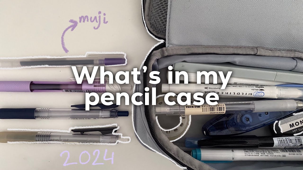 what's in my pencil case?🌙 simple × MUJI 🤍 