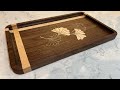 Charcuterie Tray with Gingko Leaves || CNC Inlay || Making Process || Wood Inlay