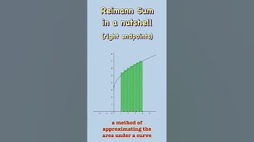 Reimann Sum -  a method used to determine the approximate area under the curve right endpoints
