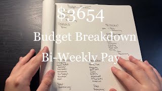 $3654 Budget Breakdown| Zero Based Budgeter| Cash Stuffing