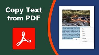 How to copy text from pdf using Adobe Acrobat Pro DC 2022