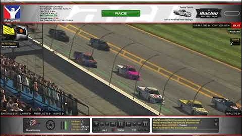 iRacing Super Speedway Lap 2 Crash