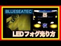 【夜間走行　どうでしょう？】ブルーシーテック製　LEDフォグ取付けみての光り方　昼＆夜　BLUESEATEC LED fog light up day & night