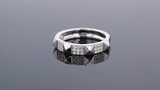 Geometric Diamond Fashion Ring White Gold  - F4429