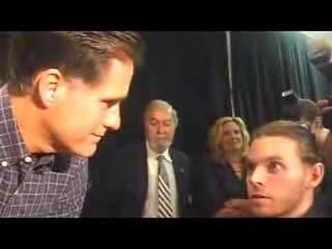 Gov. Mitt Romney meets a medical marijuana patient--Oct. 6