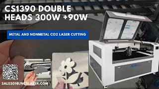 Hot CS1390 300W and 90W Double Heads Mixed CO2 Laser Cutting Engraving Machine ,JNCSLASER