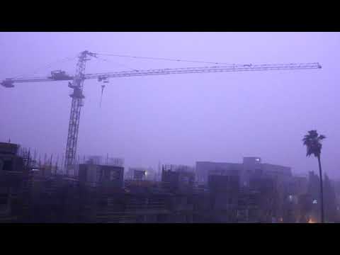סופת גשמים ברקים ורעמים הוד השרון 5 11 2018 