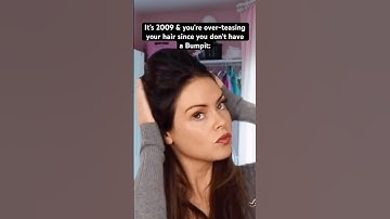 When we over-teased our hair to get the Bumpit pouf look. #2000sfashion #millennials #nostalgia