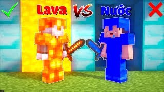 SO SÁNH THÀNH CÔNG SỨC MẠNH SIÊU GIÁP LAVA VÀ NƯỚC TRONG MINECRAFT | Thử Thách SlenderMan