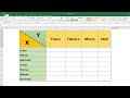 Como  Dividir una celda con una linea Diagonal para tablas de doble entrada en Excel  2020