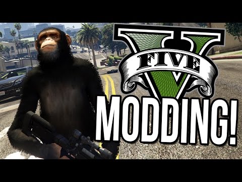 Grand Theft Auto V – PC Modding Gameplay – Fish with a Gun? Speedhack – GTA 5 PC Gameplay