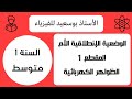 السنة الأولى متوسط الفيزياء الوضعية الانطلاقية الأم المقطع 01 الظواهر الكهربائية 