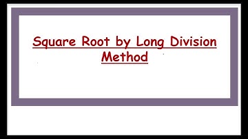 Long Division Method to find the Square Root! #squareroot #longdivisionmethod #perfectsquares #ged