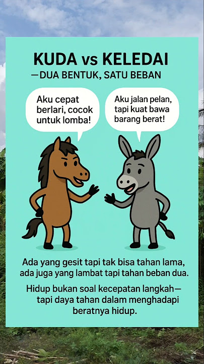 Kuda vs Keledai | Dua Bentuk Satu Beban