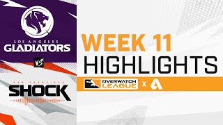 Los Angeles Gladiators VS San Francisco Shock - Overwatch League 2021 Highlights | Week 11 Day 1