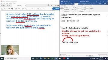 8 Video 7.1 -Equations with the Variable on Both Sides