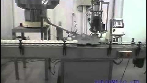 3 nozzels Automatic filling and capping machine for high viscosity liquid-三嘴自動充填鎖蓋機