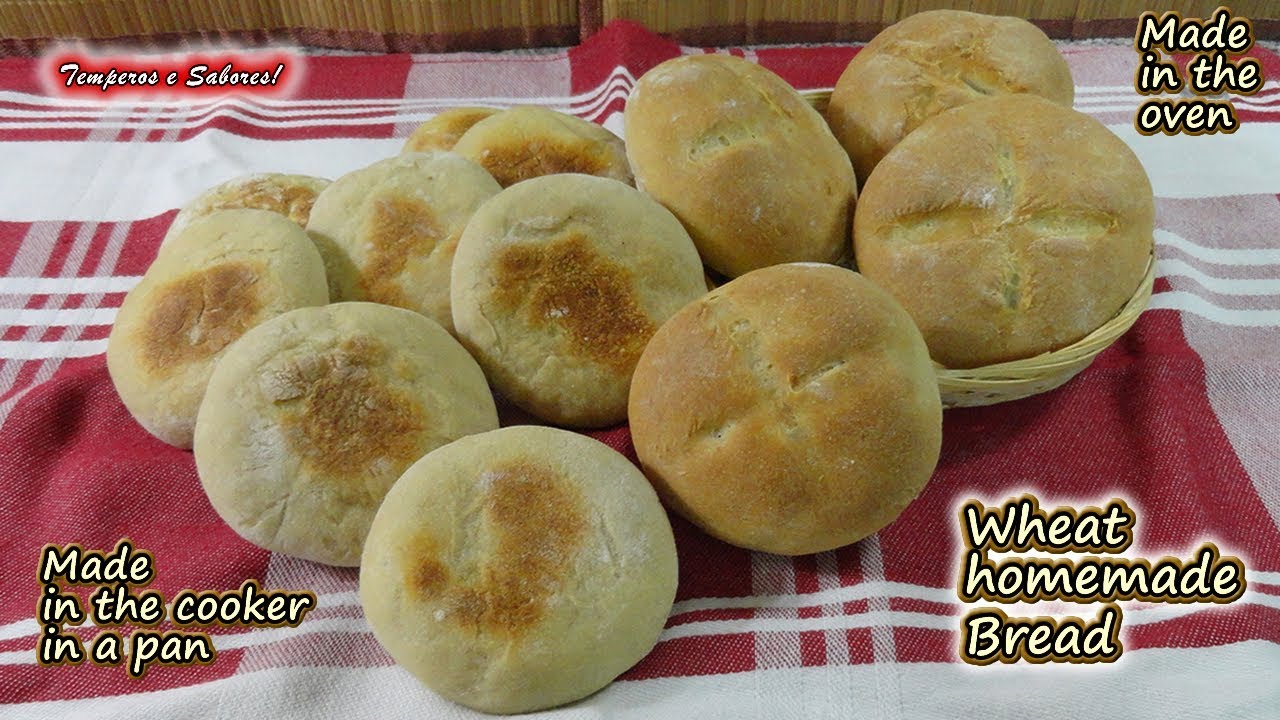 WHEAT HOMEMADE BREAD, Made in the stove in a pan and made in the oven, very easy and delicious