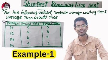 Shortest Remaining Time Next(SRTN) Example-1 || Process Management || #operatingsystem