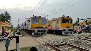 Perfect Timing At Railgate || Aerodynamic Emu Local Crossing ONOL Emu Local Between Railgate